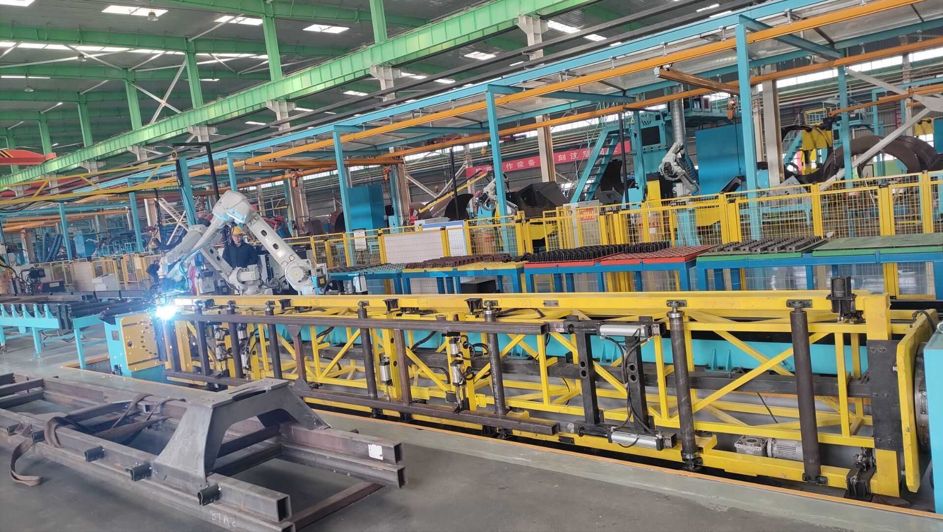 Vehicle Chassis Ear Seat MIG Welding Robot Workstation
