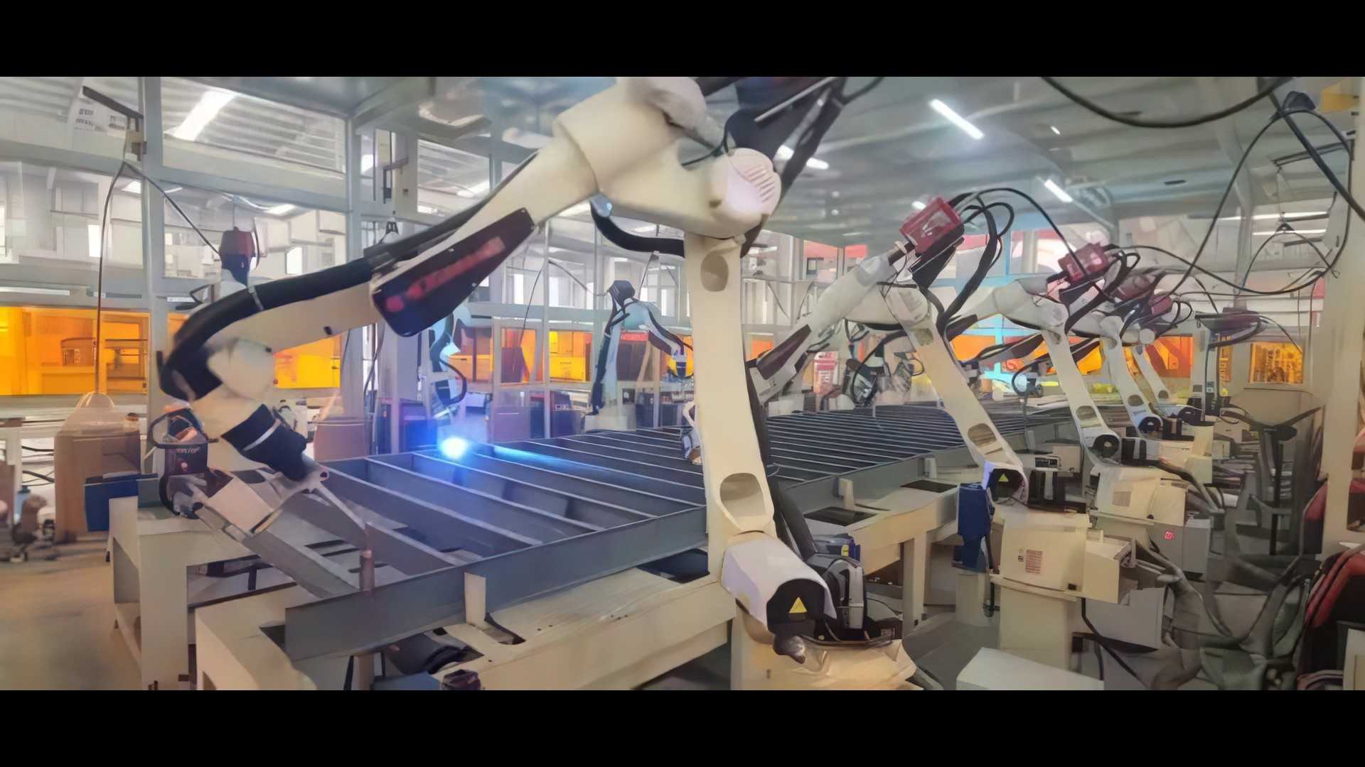 smart welding production line for shipping containers